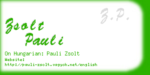 zsolt pauli business card